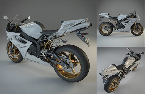 现代摩托车3D模型