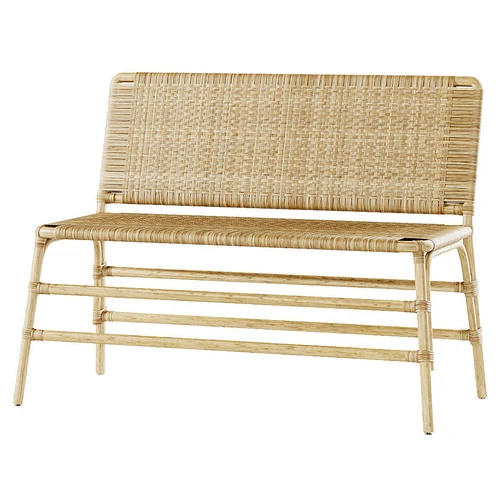 Rattan bench新中式竹编休闲椅