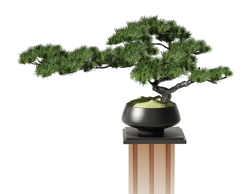新中式植物盆栽3D模型