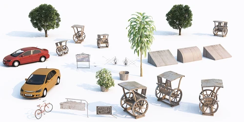现代景观小品3D模型