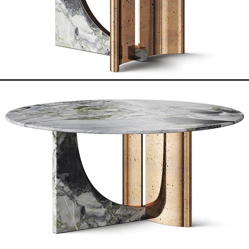 minotti 现代圆形餐桌
