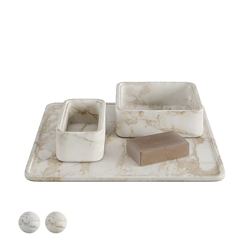 Decor bath set 现代大理石浴室用品组合