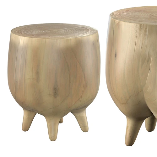 Muu stool 现代仿树桩金属凳