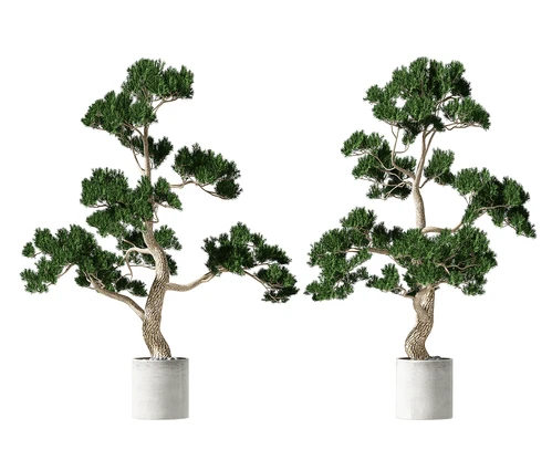 新中式植物盆栽3D模型