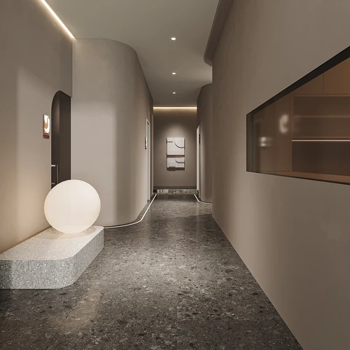 现代酒店玄关过道3D模型