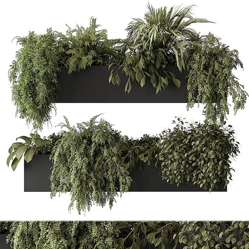 现代花圃植物堆