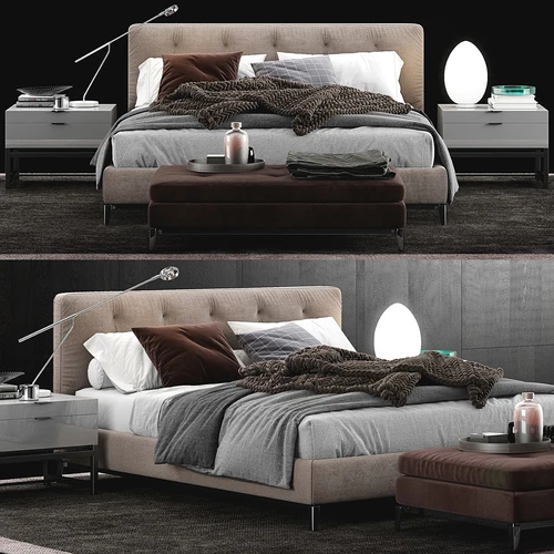 Minotti Andersen 现代双人床