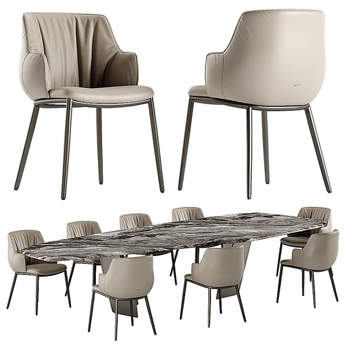 Cattelan Italia 现代浅灰色单椅