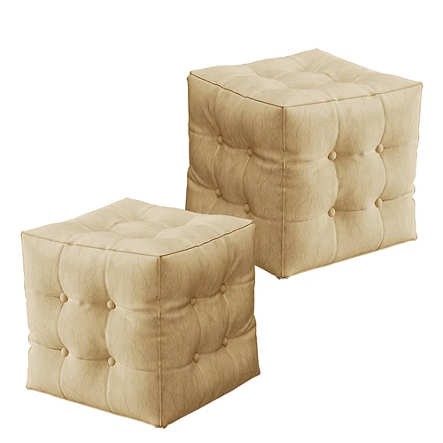 Soft pouf现代布艺软方凳