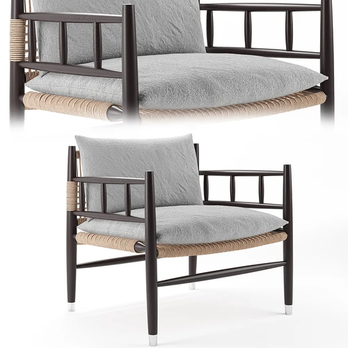 Flexform 现代藤编休闲椅
