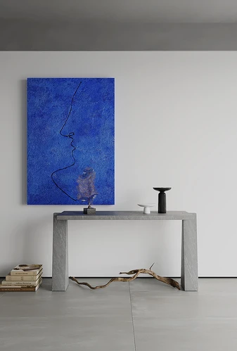 现代北欧极简蓝色装饰画