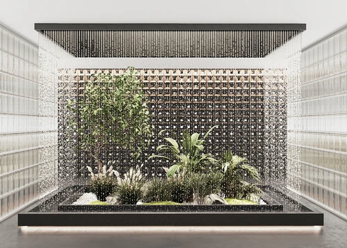 现代绿植池