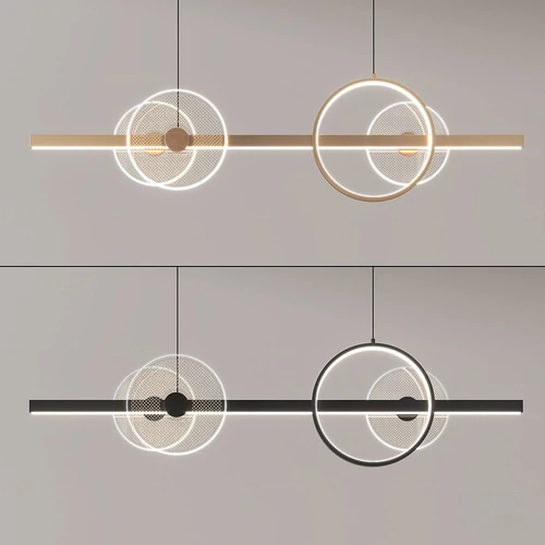 现代轻奢圆环吊灯3d模型