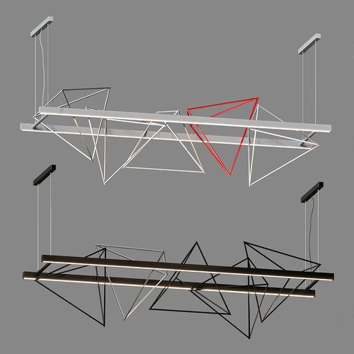 现代金属个性吊灯3d模型