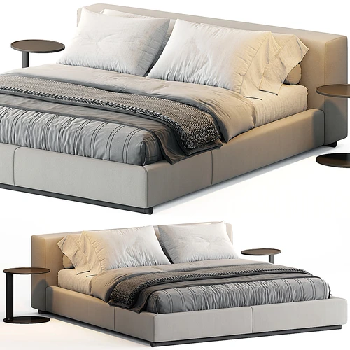 Flexform Groundpiece 现代双人床