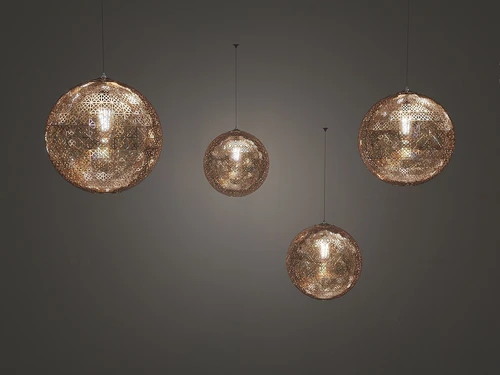 现代镂空金属球吊灯3d模型