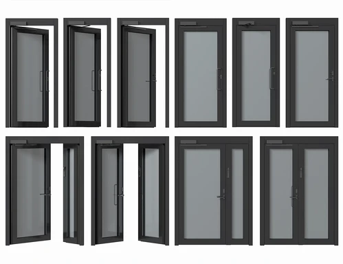 现代门组合3D模型