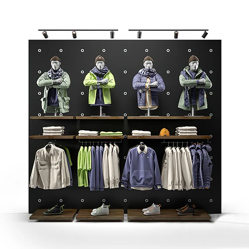 现代服装店服装展示3d模型