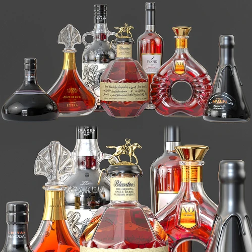 现代洋酒红酒瓶