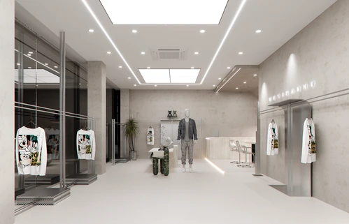 侘寂风男装服装店3D模型
