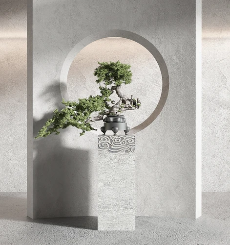 新中式松树绿植盆栽