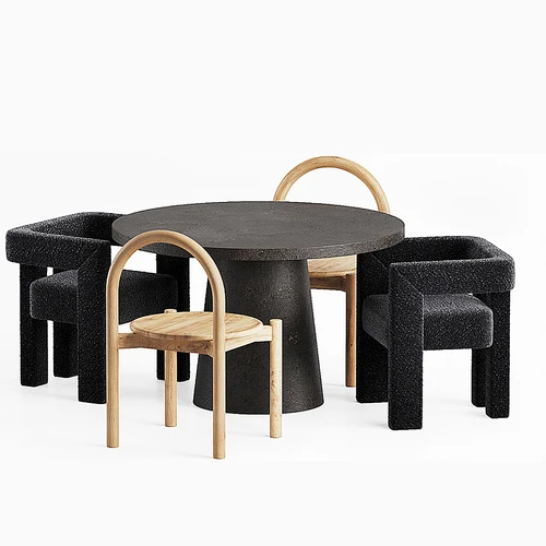 Crate and Barrel 现代餐桌椅