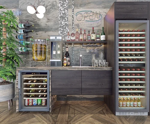 现代酒吧吧台酒柜3d模型