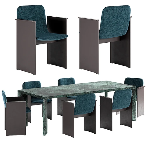 Cassina 的 Flutz 椅子和序数桌