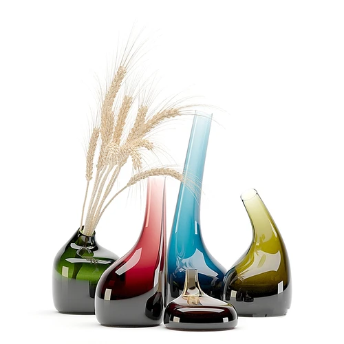 Decorative Glass Vase 现代彩色玻璃花瓶