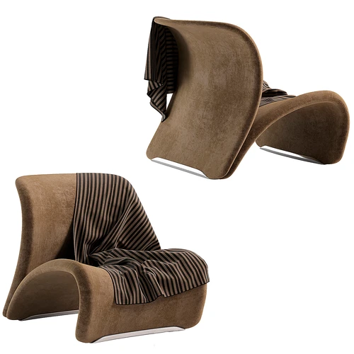 Accent armchair 现代单椅毛毯