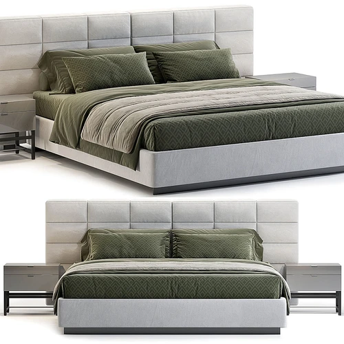 Minotti 现代双人床