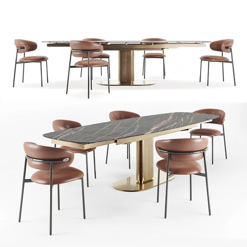 意大利 Calligaris 现代餐桌椅组合