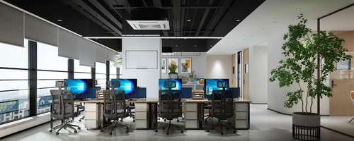 现代开放办公区