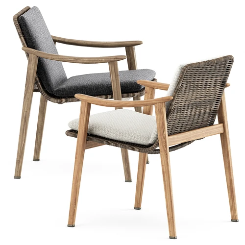 Minotti 现代藤编单椅