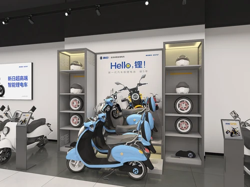 现代工业风电动车展厅
