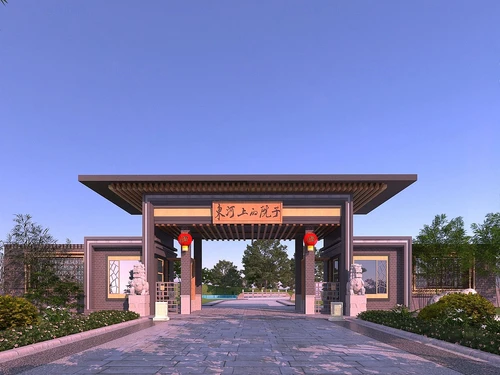 新中式公园门头门面