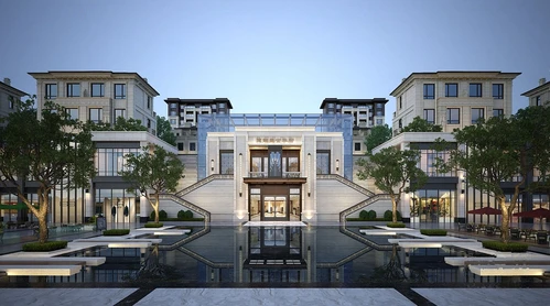 新中式小区入口建筑门头