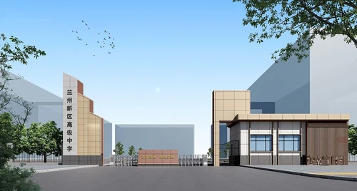 现代学校大门门头