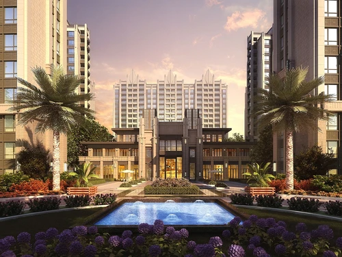 简欧会所建筑门面门头