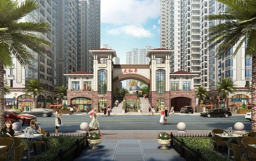 简欧住宅小区大门入口门头
