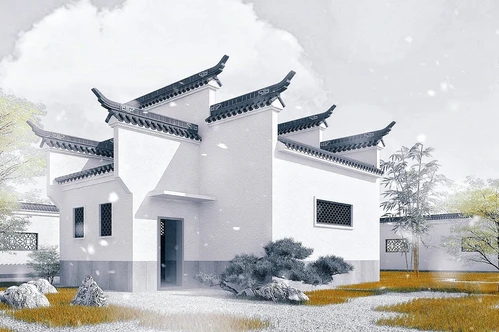 中式古建公共厕所外观