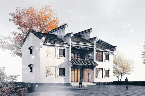 中式住宅建筑外观