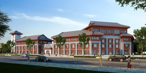 中式商业楼建筑外观