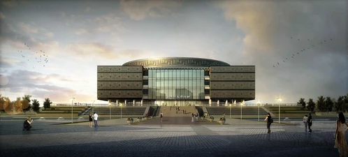 新中式博物馆建筑外观