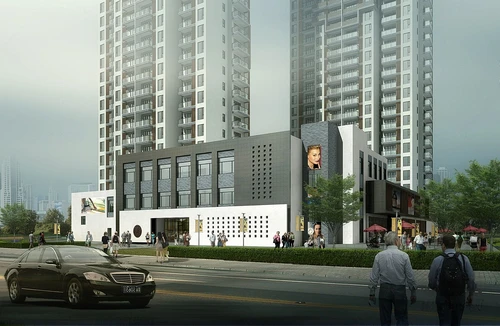 新中式商住楼外观