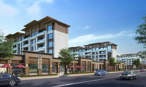 新中式住宅小区建筑外观