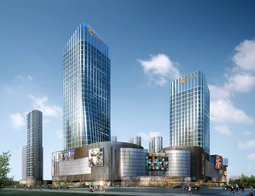 现代商业广场建筑外观
