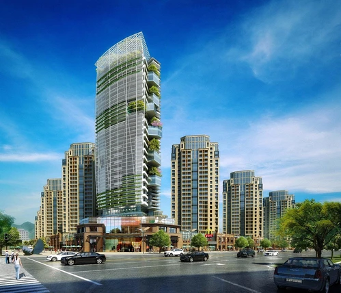 现代生态办公楼建筑外观