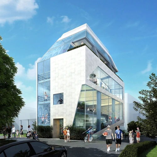 现代办公楼建筑外观