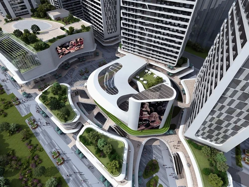 现代商业综合体建筑外观